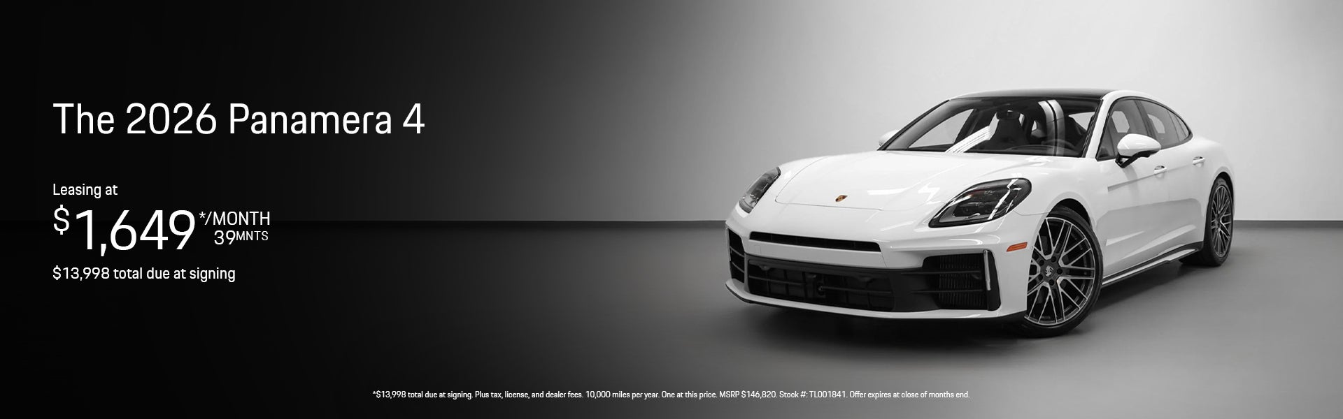 2026 Porsche Panamera 4 Lease Special