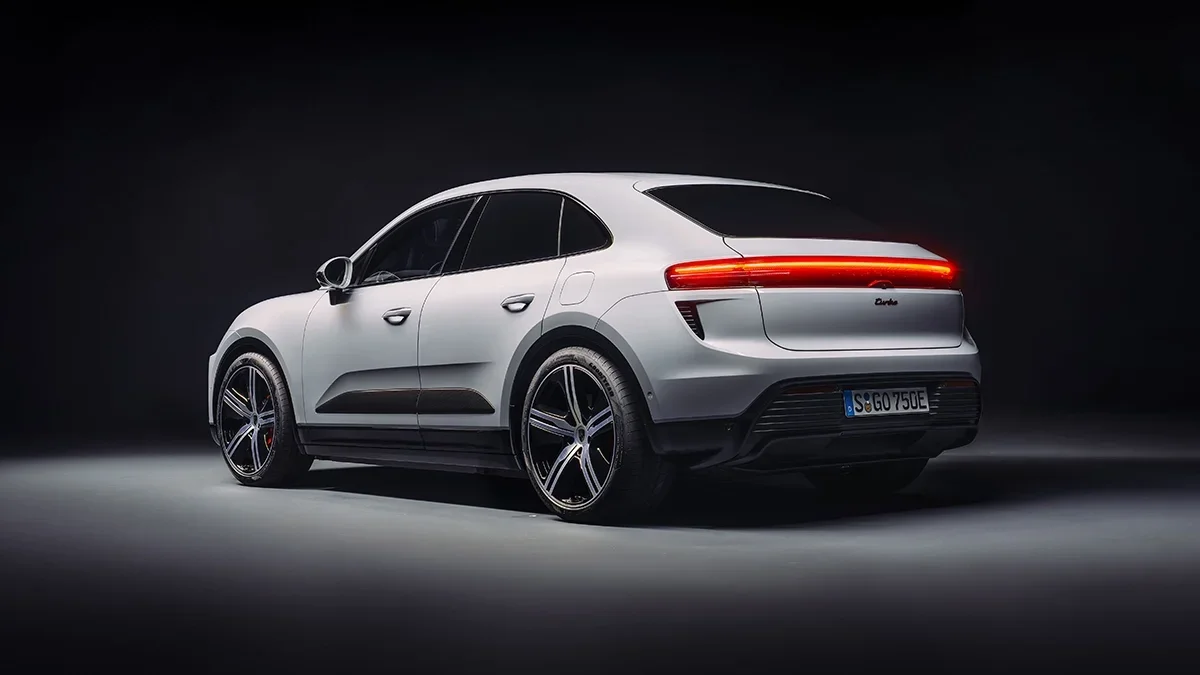 2024 Macan EV white rear-end